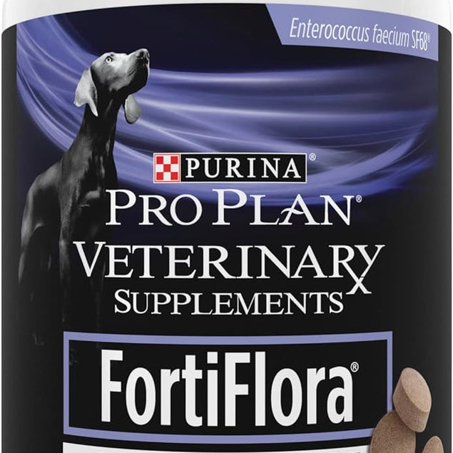 Purina Pro Plan Veterinary Supplements FortiFlora Chewable Dog Probiotic Supplement Tablets - 45ct Canister