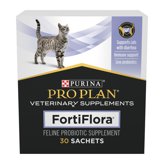 Purina Pro Plan Veterinary Supplements FortiFlora Cat Probiotic Supplement for Cats with Diarrhea - 30 ct. Box