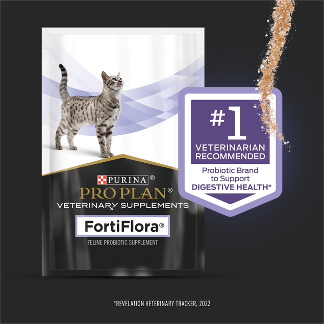 Purina Pro Plan Veterinary Supplements FortiFlora Cat Probiotic Supplement for Cats with Diarrhea - 30 ct. Box