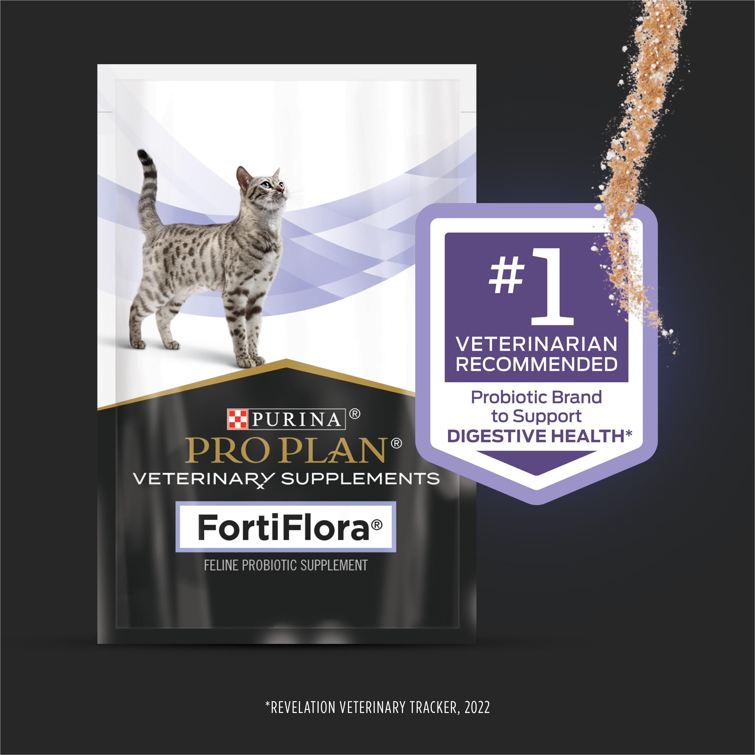 Purina Pro Plan Veterinary Supplements FortiFlora Cat Probiotic Supplement for Cats with Diarrhea - 30 ct. Box