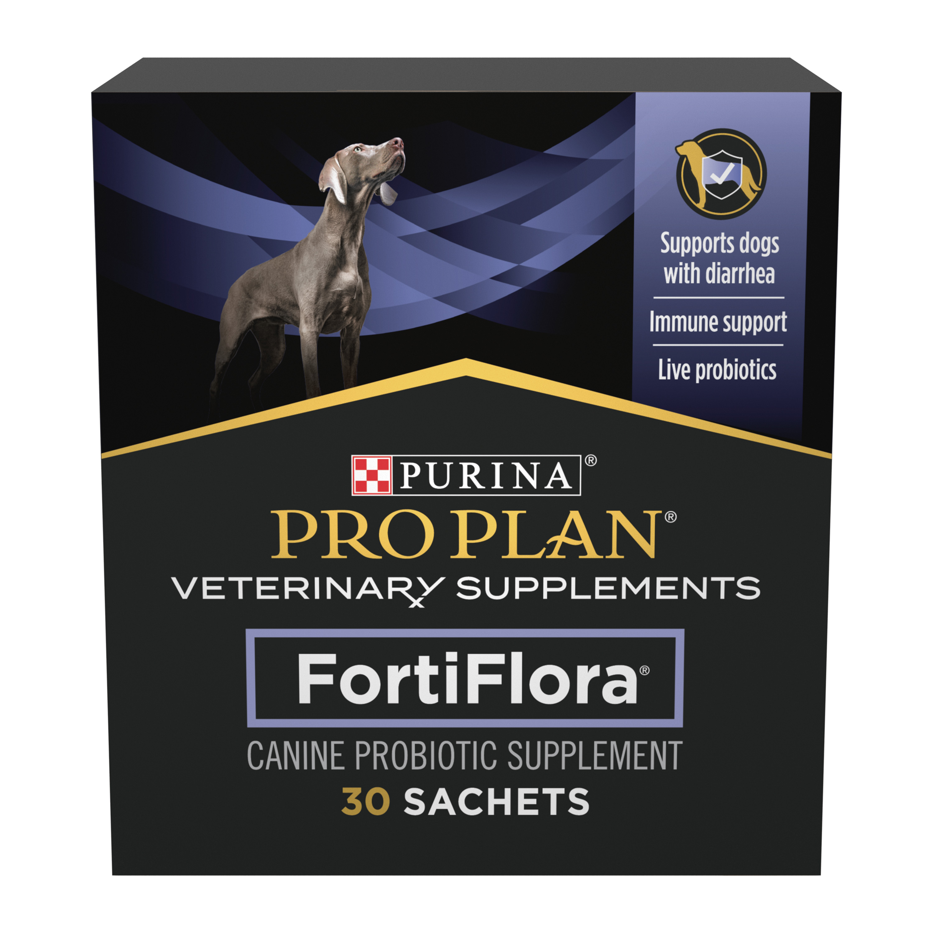 Purina Pro Plan Veterinary Supplements FortiFlora Dog Probiotic Supplement, Canine Nutritional Supplement - 30 ct. Box