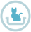 cat in litterbox icon