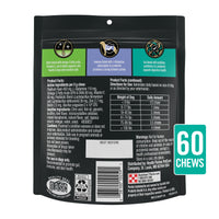 Back of Purina Pro Plan Veterinary Supplements Multi Care package showing product facts and daily dosage chart for dogs