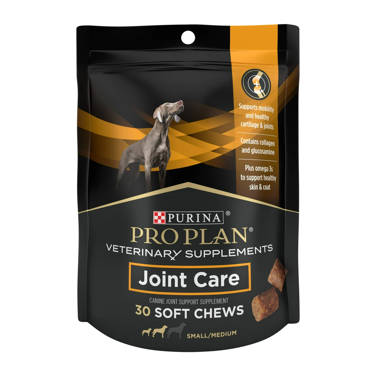 Purina Pro Plan Veterinary Supplements Joint Care soft chews for small and medium dogs support healthy joints and mobility.