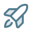 Getting started rocket icon
